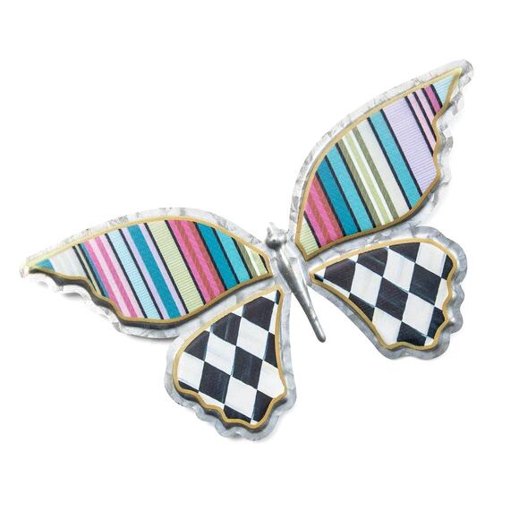 Set of 3 Mackenzie Childs Always Flowers S M L Outdoor Butterfly Wall Decor New - Picture 4 of 5